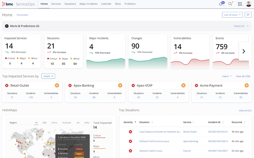 BMC ServiceOps 使用畫面案例