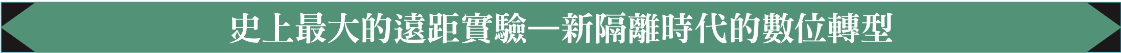  史上最大的遠距實驗—新隔離時代的數位轉型